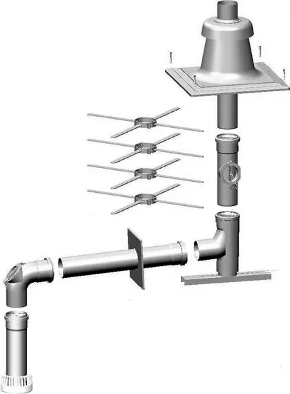 Sichere Zahlung Wolf Anschluss-Set B23, DN110 an Abgasleitung für Schachteinbau, Kunststoff 2651572