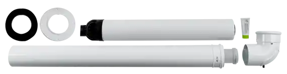Ausverkauf Wolf Anschluss-Set C13x, DN60/100, waagerechte Wand/-Dachdurchführung 2651749