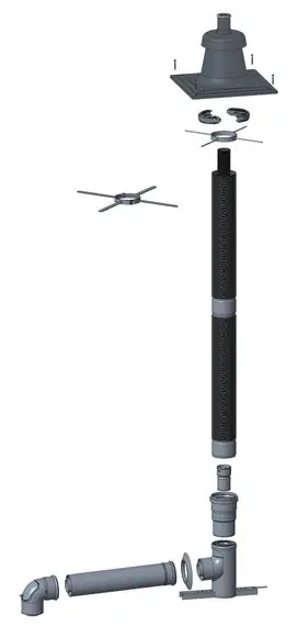 Saisonangebot Wolf Anschluss-Set C33x, DN60/100 - DN58/110, flexibel im Schacht, Kunststoff 2652174