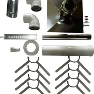Angebot Wolf Anschluss-Set C33x, DN60/100, an senkr. konzentrischer LAF im Schacht, VA 2651855