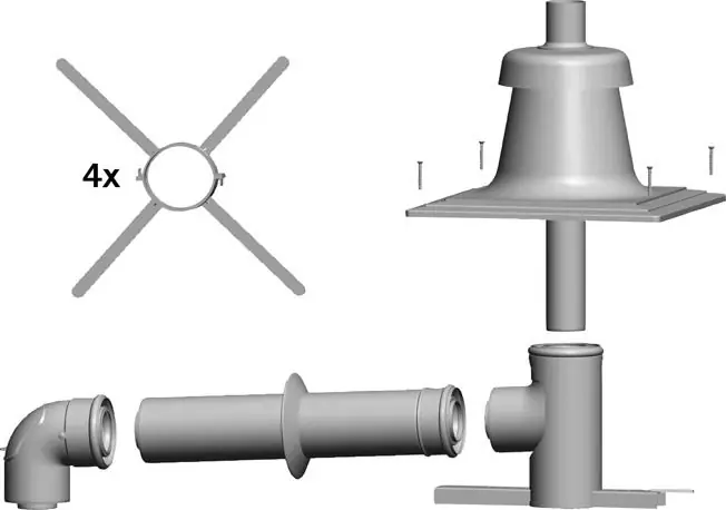 Wolf Anschluss-Set C33x, DN80/125 an konzentrischer LAF im Schacht, Kunststoff 2651995 Saisonangebot