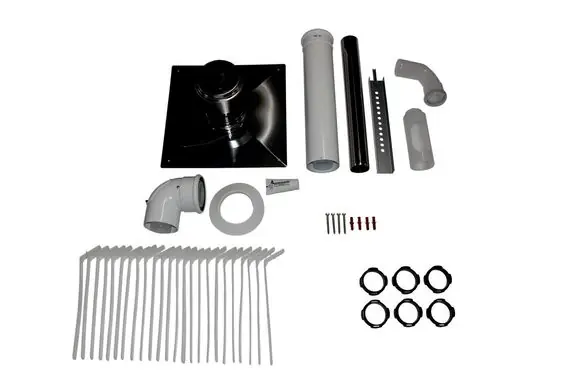 Wolf Anschluss-Set C93x, DN60/100, starr im Schacht DN60, Abdeckung Edelstahl 2651875 Meistverkauft