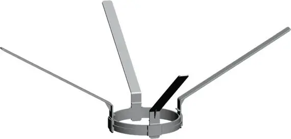 Wolf Abstandshalter DN80 (auch für flexible Systeme geeignet), 1 Satz = 4 Stück 2651509 Neu Im Sortiment