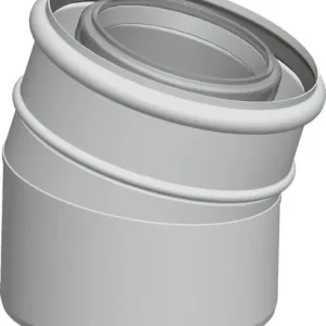 Aktuell Wolf Bogen konzentrisch 30° für Luft-/Abgasrohr DN110/160, weiß, steckbar 2651760