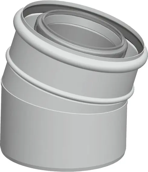 Aktuell Wolf Bogen konzentrisch 30° für Luft-/Abgasrohr DN110/160, weiß, steckbar 2651760
