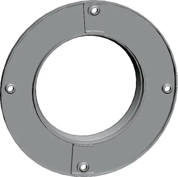 Neue Kollektion Wolf Rosette DN100 zweiteilig, weiß, zur Abdeckung des Mauerdurchbruchs 2651736