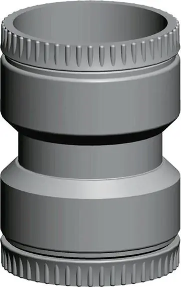 Neu Wolf Verbindungsstück DN83, Kupplung für 2 flexible Rohre 2651576