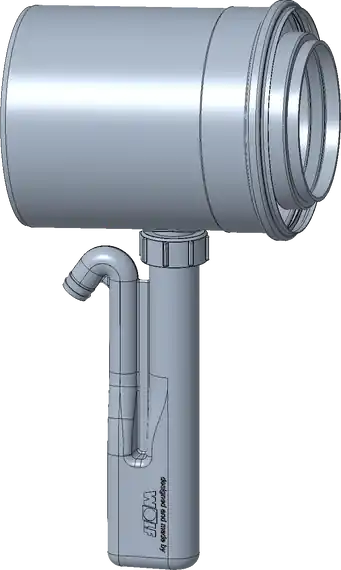 Top-Seller Wolf Luft-/Abgasrohr DN110/160 konzentrisch mit Kondensatablauf, inkl. Siphon 2652244