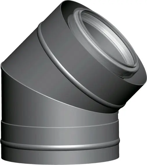 Preiswert Wolf Abgasrohrbogen konzentrisch 45°, DN80/125, Edelstahl/Polypropylen, 2 Stück 2651661