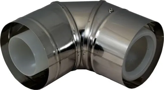 Preisknaller Wolf Abgasrohrbogen konzentrisch 87°, DN60/100, aus Edelstahl / Polypropylen 2651914