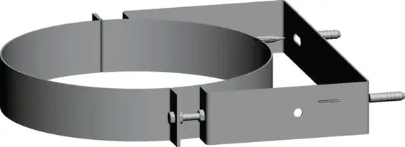 Wolf Wandhalterung DN125, Edelstahl, für Fassadensystem 2651662 Preisknaller