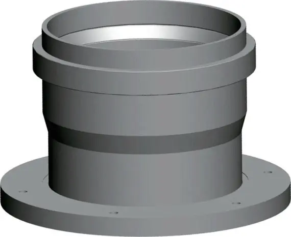 Expressversand Wolf Zuluft-Anschlussstück DN160 für MGK-2, aus Polypropylen bis 120°C 2651327