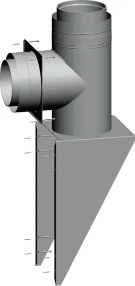 Expressversand Wolf Außenwandkonsole konzentrisch, DN160/225, Edelstahl/Polypropylen 2651344