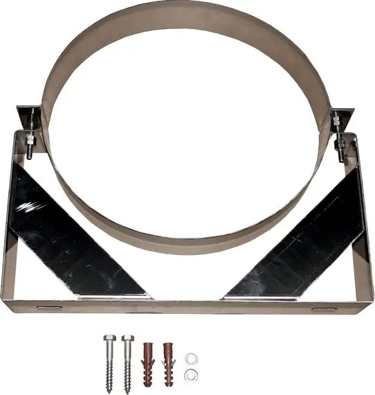Wolf Wandhalterung DN350 aus Edelstahl, verstellbar 2651424 Rabatt