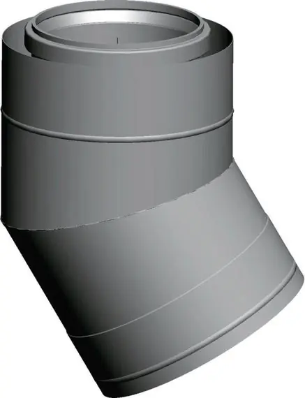 Wolf Abgasbogen 30° konzentrisch DN160/225, Edelstahl/Polypropylen 2651337 Billig