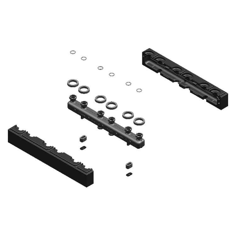 Ausverkauf Viessmann Verteilerbalken für 3 Divicons, DN 20, DN 25 und DN 32, 7986762 7986762