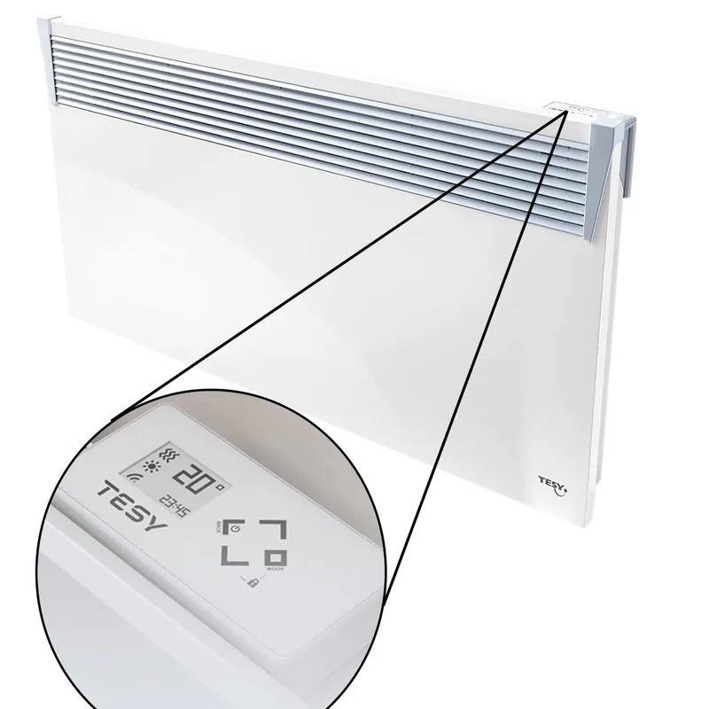 Preiswert Wandkonvektor 2000 Watt mit Display