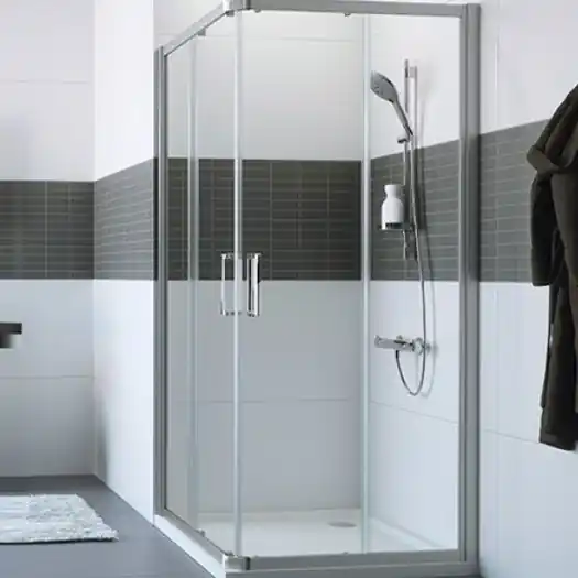 Duschabtrennung Classics 2 Gleittüreckeinstieg 2-teilig 90x90 ESG SM Schneller Versand
