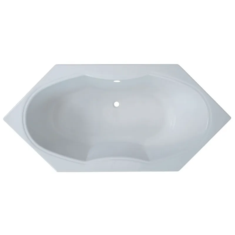 Sechseck Badewanne Bergsee 190 x 90 cm Meistverkauft