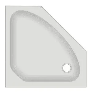 5-Eckduschwanne KSB 31, 90x90x6,5 cm weiß Schneller Versand