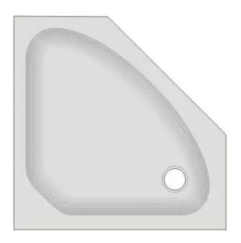 5-Eckduschwanne KSB 31, 90x90x6,5 cm weiß Schneller Versand