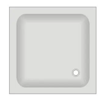 Duschwanne KSB 17 80x80x14 cm weiß, Ablauf Saisonangebot