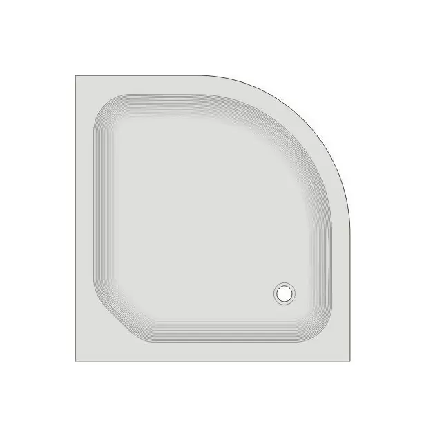 Viertelkreis Duschwanne 80x80x8 cm weiß KSB 22 Wochenendangebot