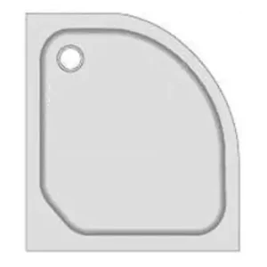 Ausverkauf Viertelkreis-Duschwanne, asymmetrisch 100 x 90 x 2,5 cm, KSB 40