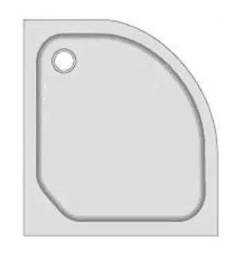 Ausverkauf Viertelkreis-Duschwanne, asymmetrisch 100 x 90 x 2,5 cm, KSB 40