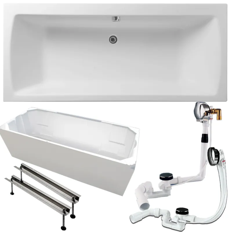 Integra S50 Körperformwanne, rechteckig,1800 x 800 x 435 mm, Weiß Saisonangebot