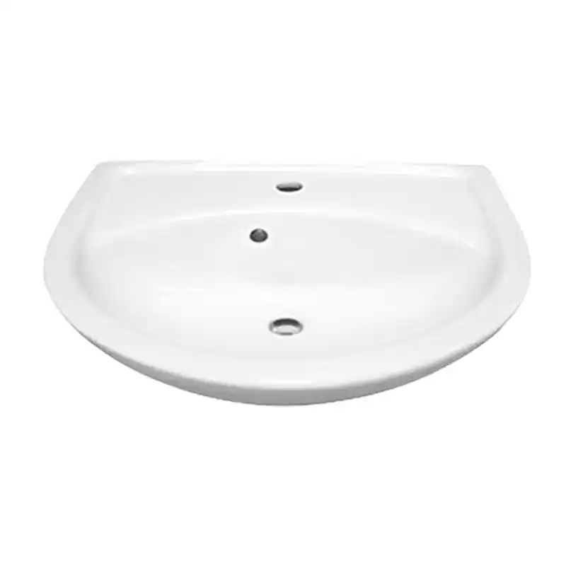 Waschtisch 45 cm inkl. Silikon, Eckventile, Schallschutzset, Siphon, (Armatur + Befestigung wählbar) Aktuell