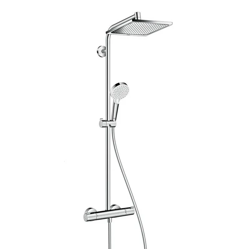 CROMETTA E Showerpipe 240 1jet Duschsystem mit Brausethermostat Ecostat 1001 CL Schneller Versand