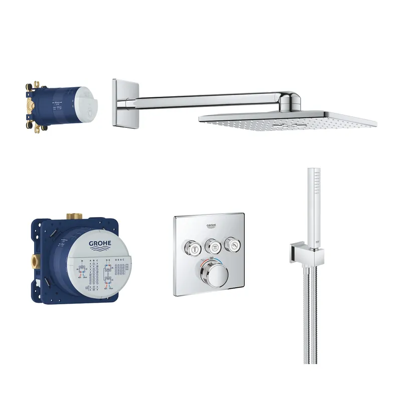 Finale Aktion Grohe Grohtherm SmartControl Duschsystem Unterputz mit Rainshower SmartActive 310 Cube