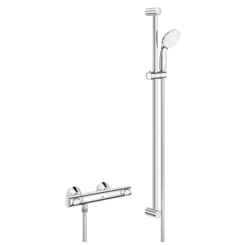 Grohtherm 500 Thermostat-Brausebatteriemit Brausegarnitur, DN 15 Geprüft