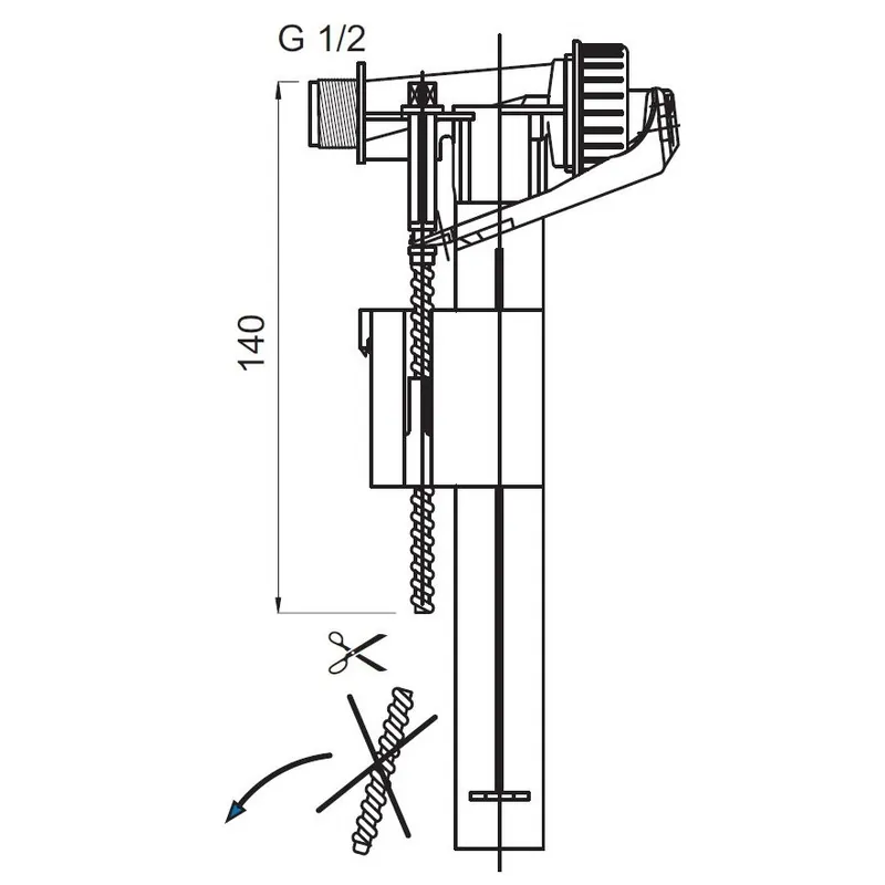 Füllventil 1/2" für UP-Spülkästen Rabatt