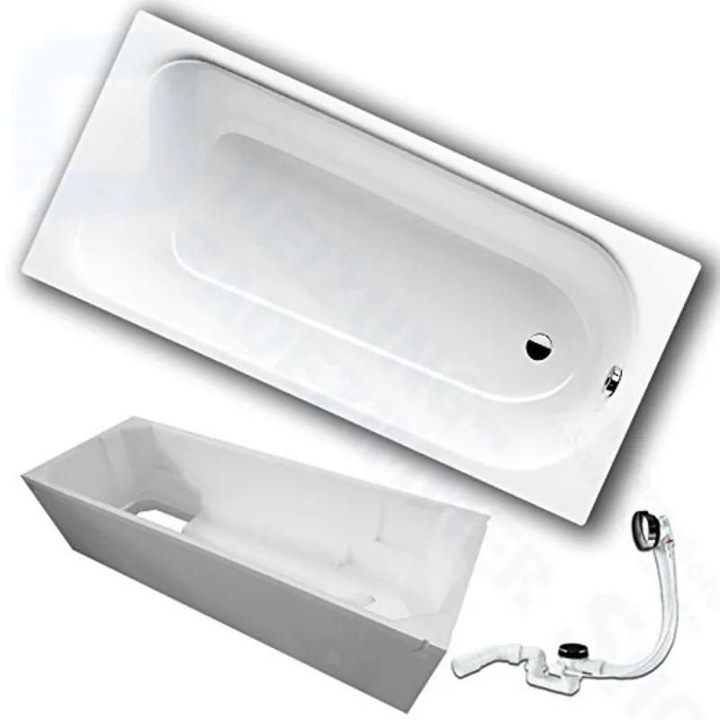 Nur Für Kurze Zeit Badewanne Saniform Plus 170 x 75 cm m. Perleffekt, Träger Ablauf