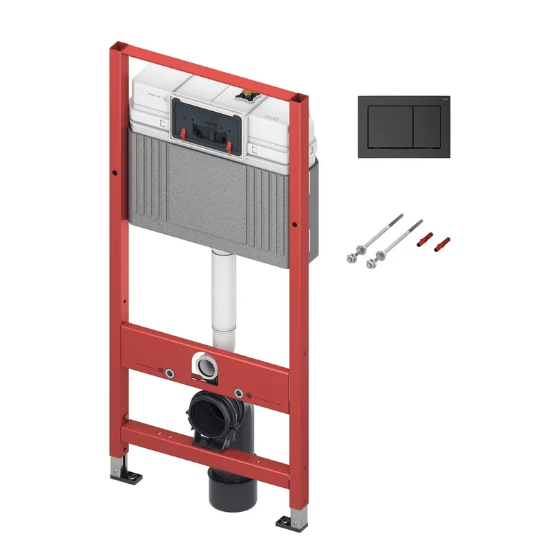 Base Modul für Wand-WC BH 1120 mm inkl. Betätigungsplatte schwarz Sonderangebot
