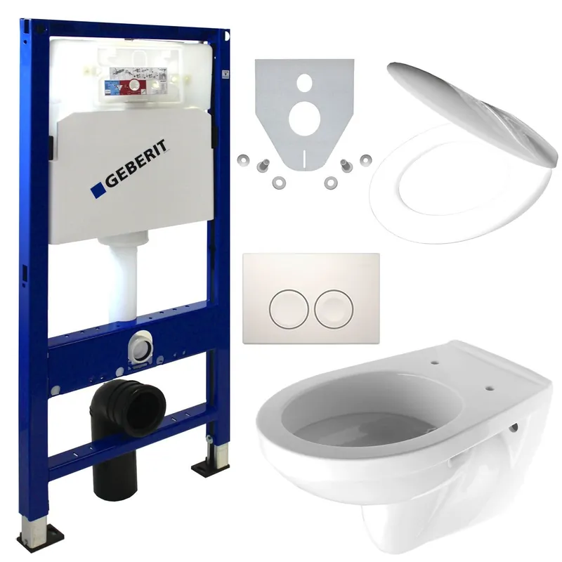 Heißes Angebot WC-Set Duofix Basic Vorwandelement mit Tiefspül WC, Delta 25, WC Sitz