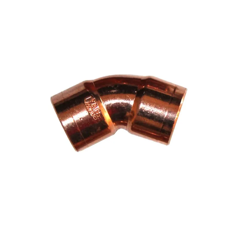 Kupfer-Lötfitting 45° Bogen 15 mm i/i 5041 Zertifiziert