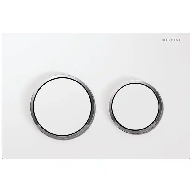 Betätigungsplatte Omega 20 weiß/glanzchrom Versand Am Gleichen Tag