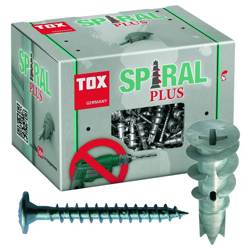 Sonderangebot TOX Gipskartondübel Spiral Plus 37-2 inkl. Linsenkopf Schrauben