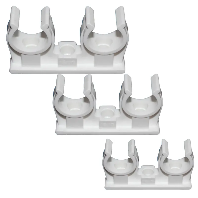 Capricorn Doppelrohrclip 28 mm weiß Preis Gesenkt