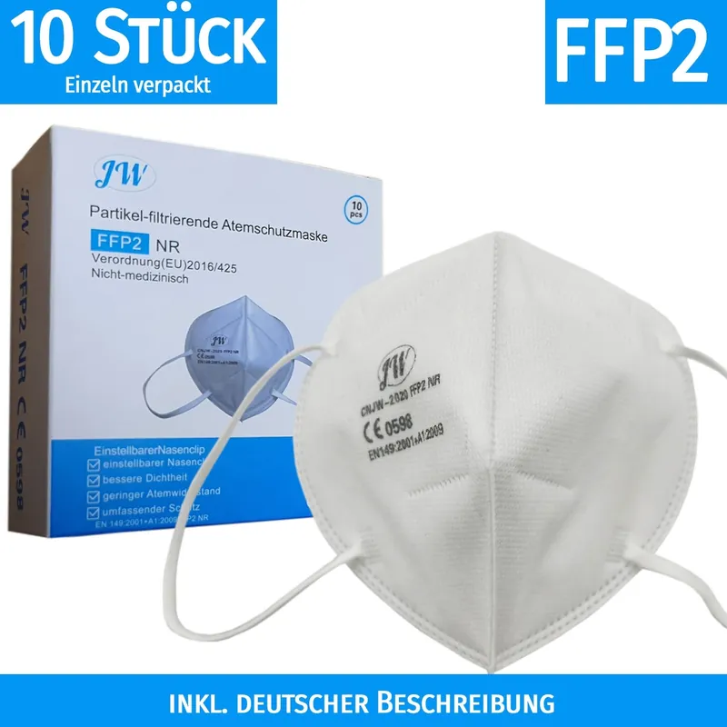 Neuheit FFP2 Staubschutz Maske 5-lagig einzeln verpackt VPE á 10 Stück