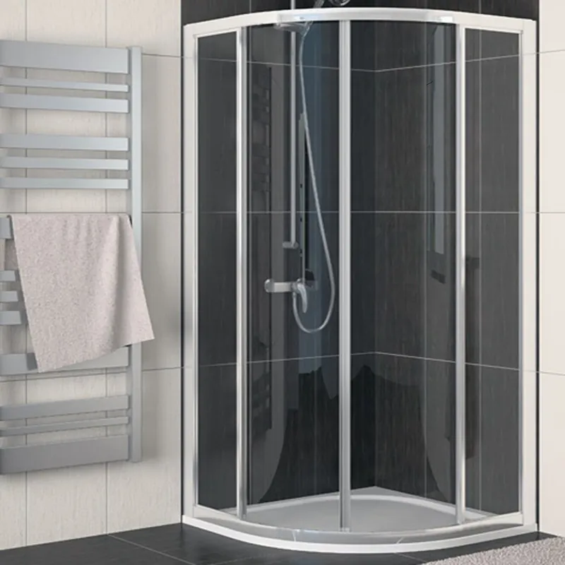 Neuheit Eco-Line Runddusche Viertelkreis 100 x 100 cm Radius 550 weiß