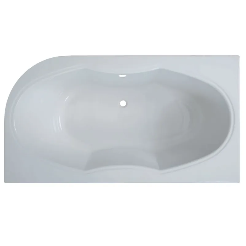 Raumspar-Badewanne Almsee 2L, links 165x90 cm Echt