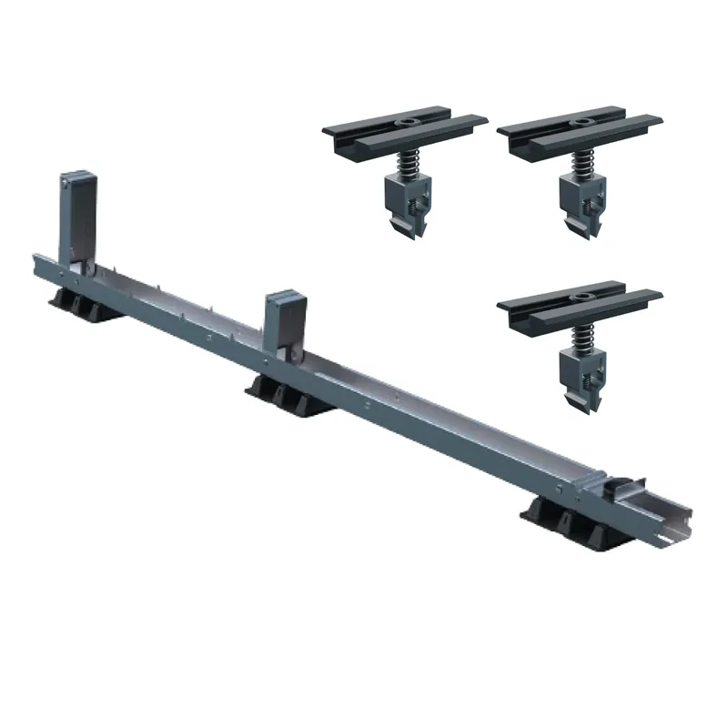 Letzte Chance Blubase Connect Flachdach Erweiterungs-Set für 1 Modul vertikal (1 Schiene, 3 Mittelklemmen)
