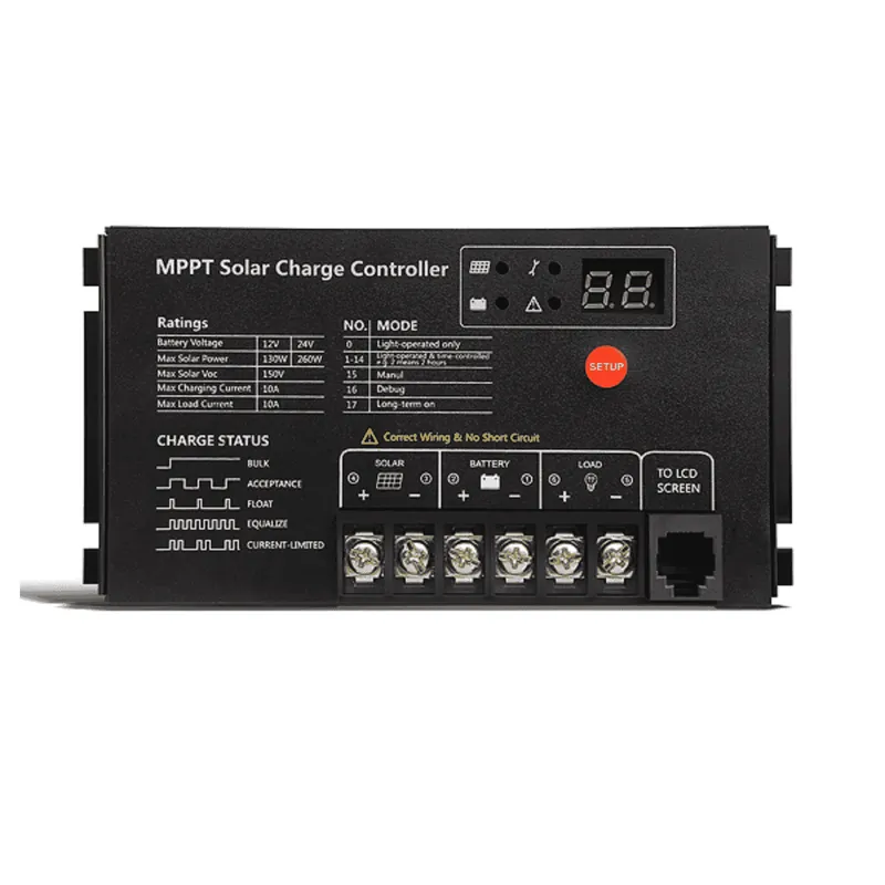 MPPT Batterie Regler 12V/24V 10A, Input 130/260W Begrenztes Angebot