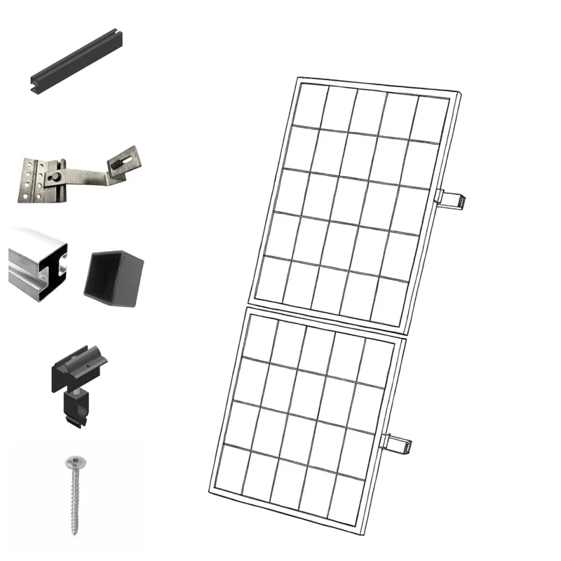 PrimeSolar Unterkonstruktion für Schrägdach 2 Module übereinander Sonderangebot
