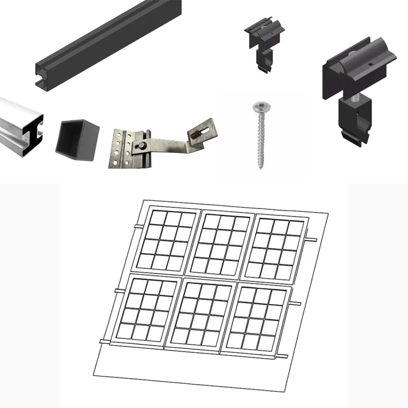 Sale PrimeSolar Unterkonstruktion für Schrägdach 6 Module 3 x 2