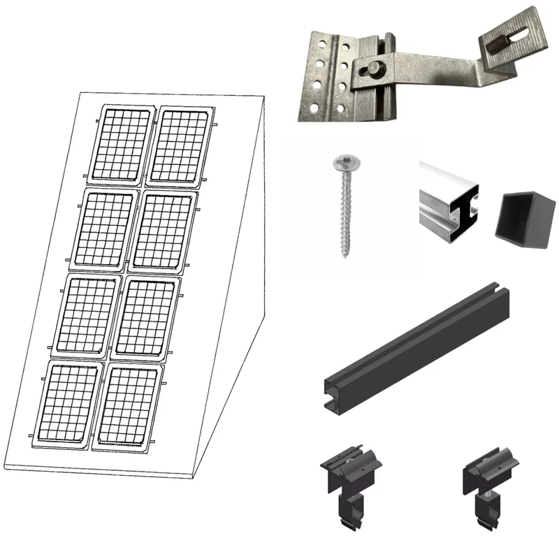 Mega-Angebot PrimeSolar Unterkonstruktion für Schrägdach 8 Module 4 x 2